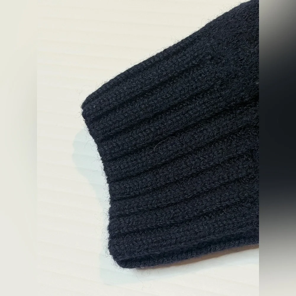 Falconeri Navy Blue Cable Knit Wool Turtleneck Sweater XL (Fits S/XS)